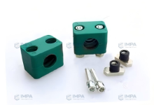 Lightweight inner hexagonal rail tube clip-steellab