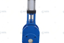 Pneumatic ceramic wear-resistant double slide gate valve Z674TC; Pneumatic ceramic double gate valve; Discharge valve-steellab