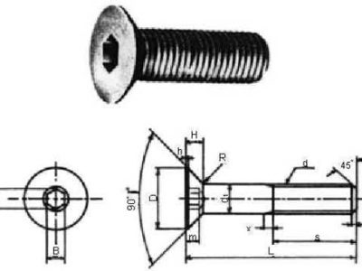 690601 SCREW SOCKET FLAT HEAD, WITH FURTHER DETAIL