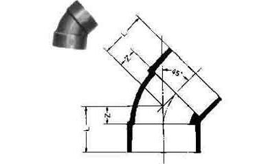 732801 ELBOW PVC 45DEG FOR DRAIN, SIZE 30