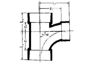 732901 Y-PIECE REDUCING PVC 90DEG, LONG RADIUS F/DRAIN SIZE 40X30