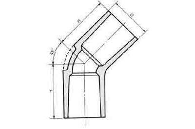 733015 ELBOW PVC 45DEG, FOR WATER SUPPLY SIZE 13