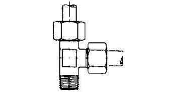 733401 RUN TEE MALE COMPRESSION STEEL, 4MMXPT1/8 400KG