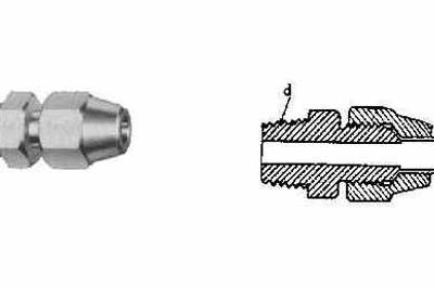 733631 HALF UNION FLARED BRASS, TAPER THREAD 6MM X PT1/8