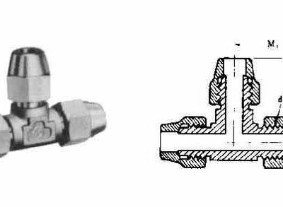 733771 TEE FLARED BRASS 6MM