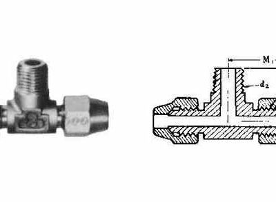 733781 TEE FLARED MALE END BRASS, 6MMXPT1/8