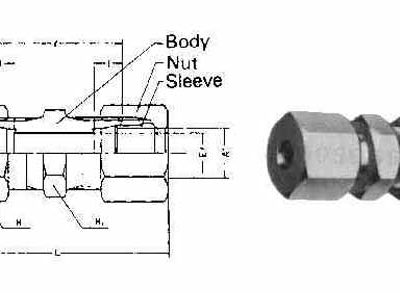 734021 UNION FLARELESS BRASS, 4MMXPF1/8