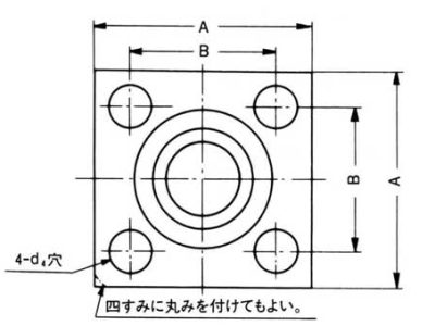 734801 FLANGE SQUARE PIPE WELDING, HEX BOLT W/GROOVE SHA 15MM