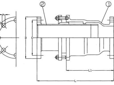 735096 EXPANSION JOINT SLEEV TYPE, DUCTILE IRON 16KG 150MM L522MM