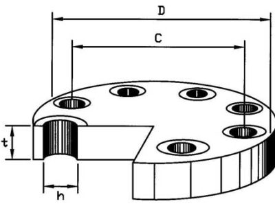735601 FLANGE CARBON STEEL BLIND, DIN2527 PN6 10MM