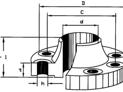 735701 FLANGE CARBON STEEL WELD NECK, DIN2633 PN16 10MM