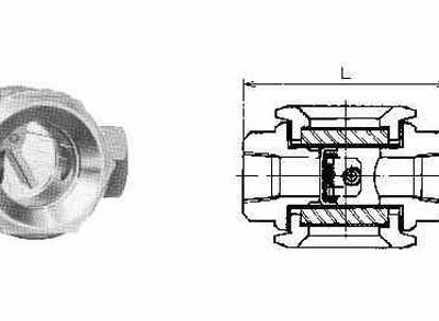 752501 SIGHT FLOW INDICATOR CAST IRON, FLAPPER TYPE SCREWED 8A