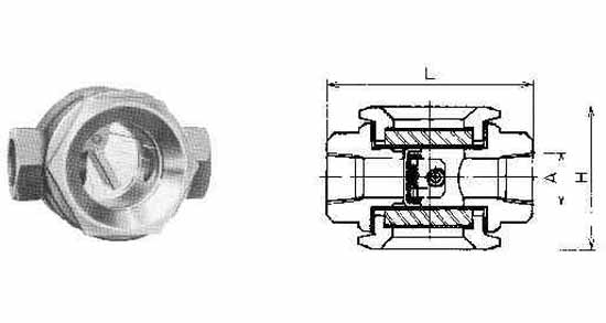 752504 SIGHT FLOW INDICATOR CAST IRON, FLAPPER TYPE SCREWED 20A