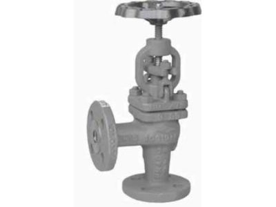 755341 ANGLE VALVE DIN CARBON STEEL, FLANGED PN25/40 #418 15MM