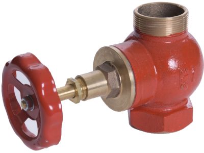 756085 FIRE HYDRANT DIN BRASS ANGLE, FLANGED & MALE THREAD END DN38