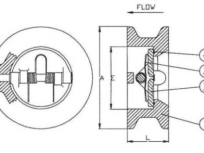 756098 VALVE CHECK DUO CAST STEEL DIN, #4111 500MM