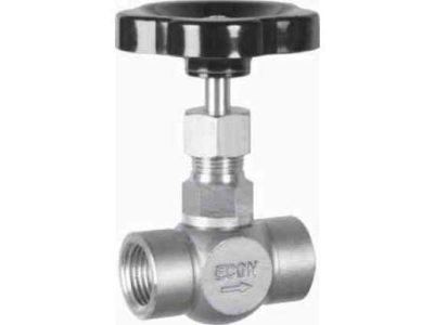 756202 NEEDLE VALVE DIN BRASS SCREWED, #718 1/4"