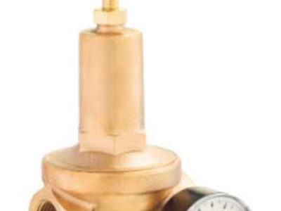 756571 VALVE PRESSURE REDUCE DIN #683, RED BRASS 3/8" SOCKET JOINT