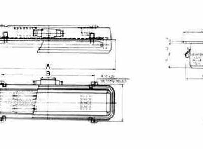 791881 FL CEILING LIGHT WATERTIGHT, W/GLOBE 100/115V KEW201 20WX1