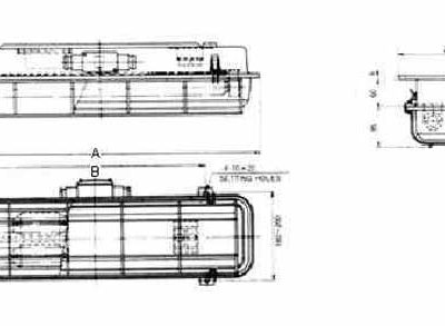 791871 FL CEILING LIGHT W.T. W/GLOBE&, GUARD AC100/115V KAW201 20WX1