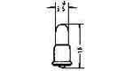 790701 LAMP PILOT MINIATURE F-6, 6V 0.1A 5.5X16MM
