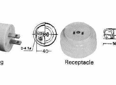 792951 PLUG 2-FLAT PIN NON-WATERTIGHT, PHENOL RESIN