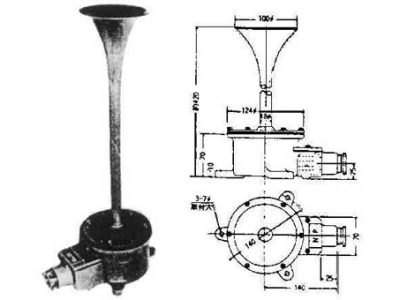 793461 HORN ELECTRIC WATERTIGHT, DC22V