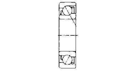 770809 BALL BEARING SINGLE ROW, ANGULAR CONTACT NO.7208